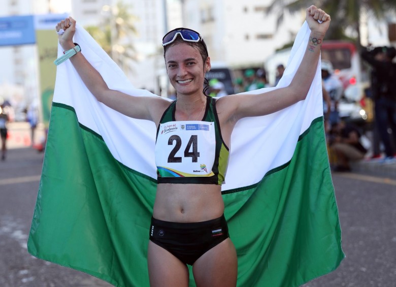 Sandra Lorena Arenas fue la primera deportista colombiana clasificada a los Olímpicos de Tokio-2020. FOTO Indeportes