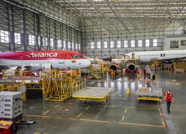 Talleres de Avianca en Rionegro. FOTO ANDRÉS CAMILO SUÁREZ