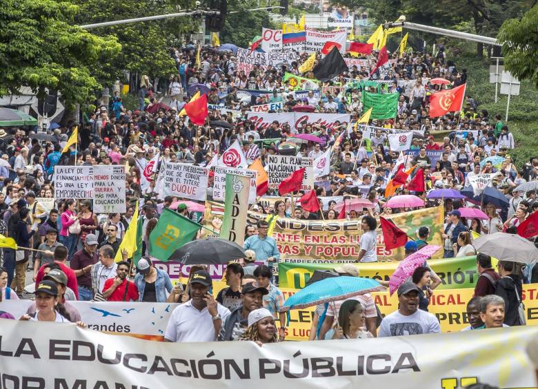 Movilizaciones en el Paro Nacional. FOTO: JUAN ANTONIO SÁNCHEZ