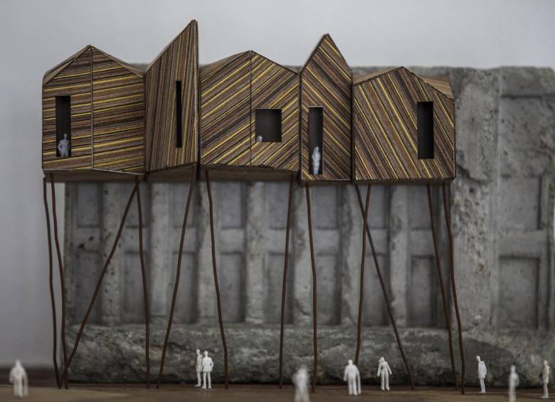 Proyecto de arquitectura efímera de Artefacto - Estudio Experimental, oficina de los arquitectos Julián Oquendo y Julio César Cabrera. FOTO julio césar Herrera