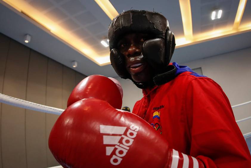 Yuberjen “El Tremendo” Martínez hace parte del equipo colombiano de boxeo de los Juegos Olímpicos Rio 2016. FOTO Colprensa
