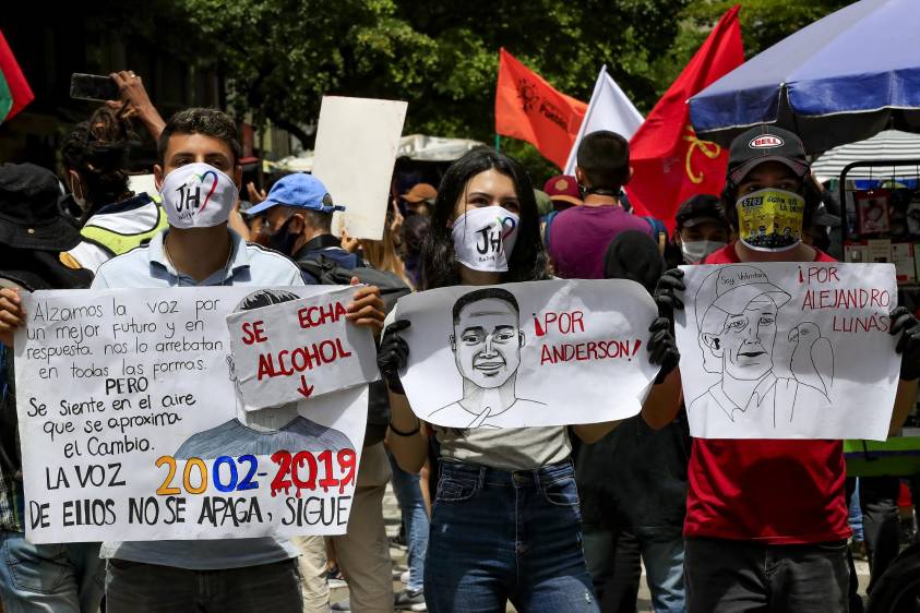 La movilización hace tres semanas fue para rechazar asesinatos de líderes y desmovilizados de las Farc, y unirse al movimiento Black Lives Matter, contra el racismo generalizado. FOTO Jaime Pérez