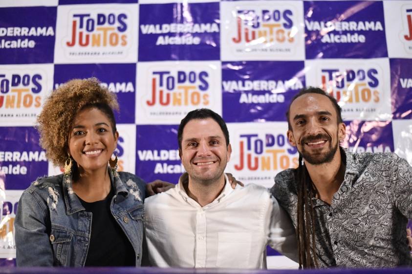 Daniela Maturana, candidata al Concejo; Juan David Valderrama, candidato a la Alcaldía, y Daniel Carvalho, candidato al Concejo. FOTO: Cortesía. 