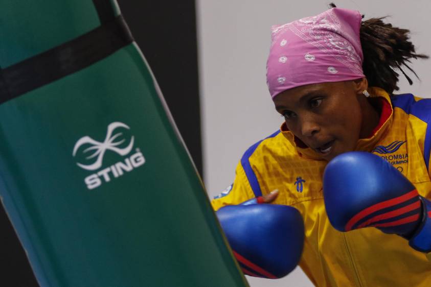 Íngrit Valencia, otra esperanza de medalla de Colombia en el boxeo de Río. FOTO COLPRENSA