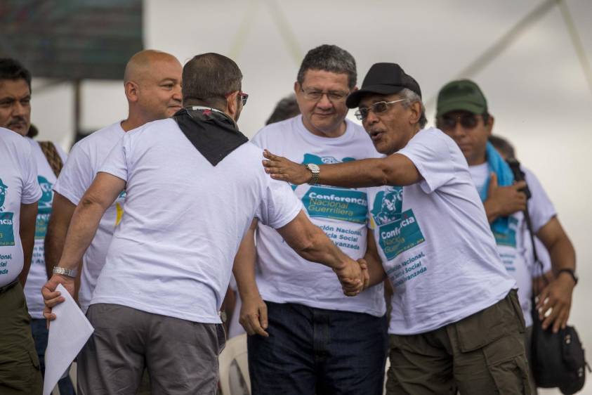 Los delegados de las Farc reunidos para la Décima Conferencia Nacional Guerrillera. FOTO Esteban Vanegas