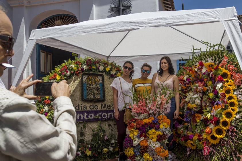 El pueblito paisa durante la feria de flores. Foto: Santiago Mesa Rico
