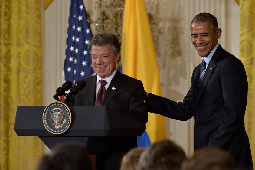 Obama felicitó a Santos por el premio Nobel. FOTO Archivo Colprensa