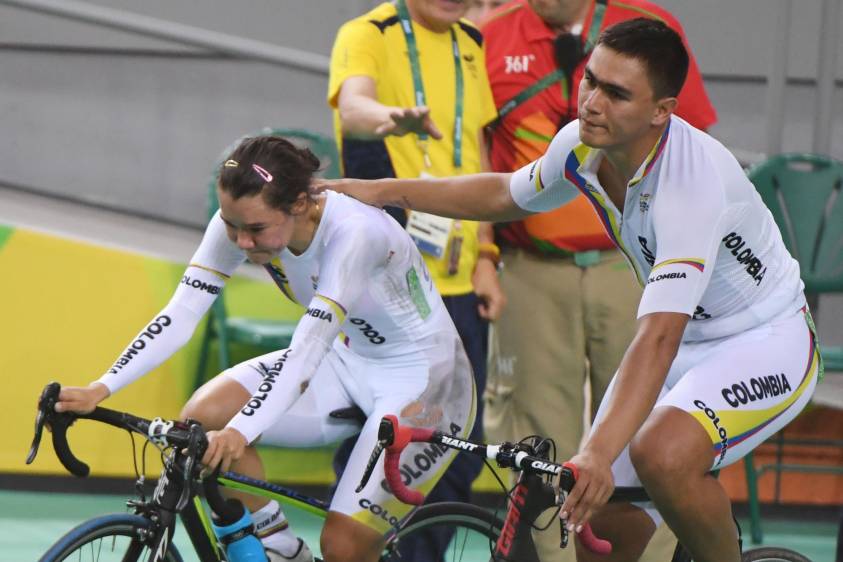 Una caída acabó con el sueño de medalla para la ciclista colombiana Martha Bayona, que el sábado terminó décima en la prueba de keirin de los Juegos Olímpicos de Río. FOTO AFP