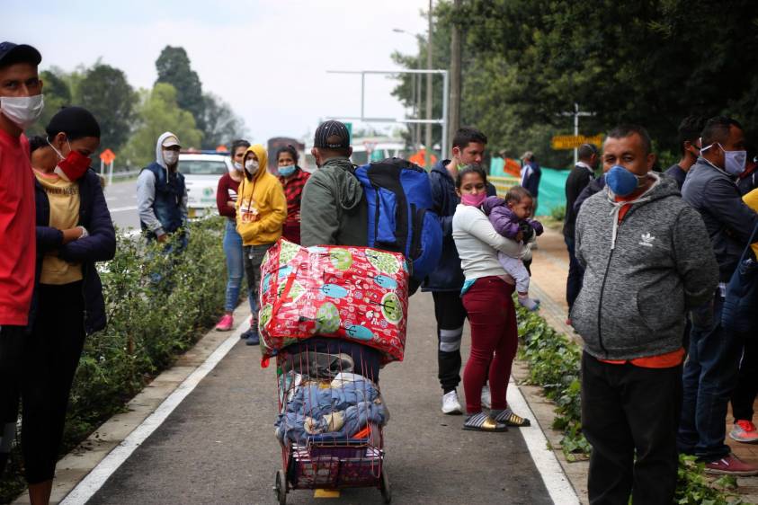 Por la pandemia, los migrantes venezolanos han decidido regresarse a su país. FOTO COLPRENSA