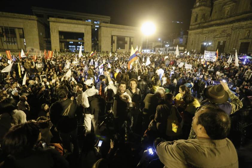 El grupo de víctimas apoyará la marcha que se realizará este martes desde las 4:30 p.m. por el centro de Bogotá. FOTO COLPRENSA