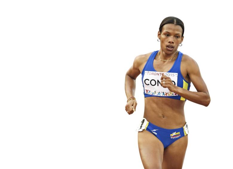 A sus 29 años, 13 de ellos dedicados al atletismo, Muriel Coneo celebra su primer clasificación a Olímpicos. FOTO Colprensa 