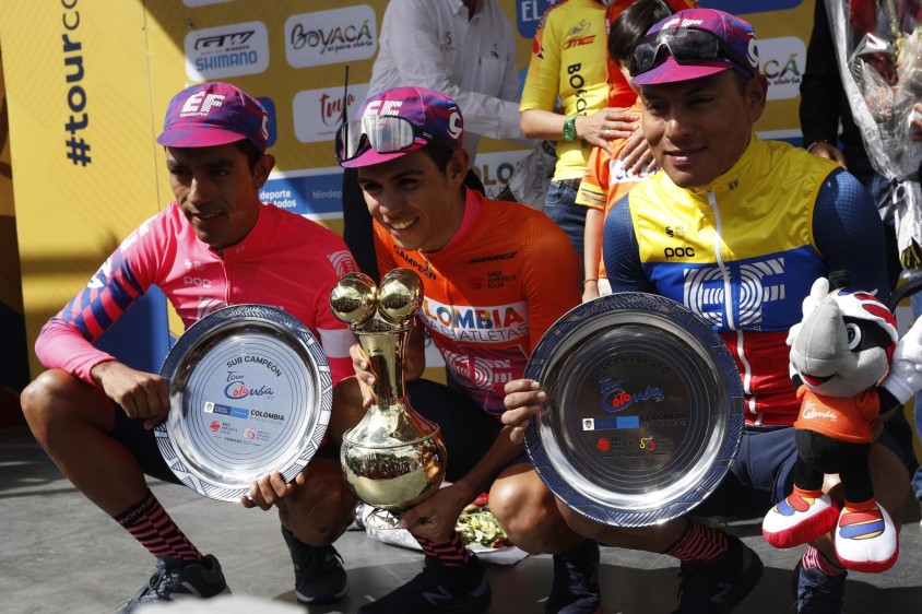 El antioqueño Sergio Higuita ganó su primer Tour Colombia. FOTO MANUEL SALDARRIAGA