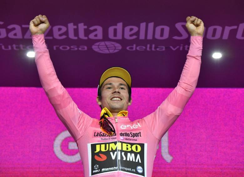 El esloveno Primoz Roglic, primera maglia rosa del Giro. FOTO TWITTER GIRO DE ITALIA