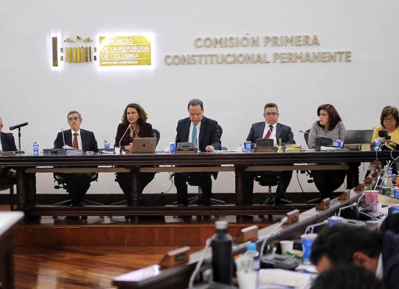 Comisión Primera del Senado, donde se tramita la reforma política. 