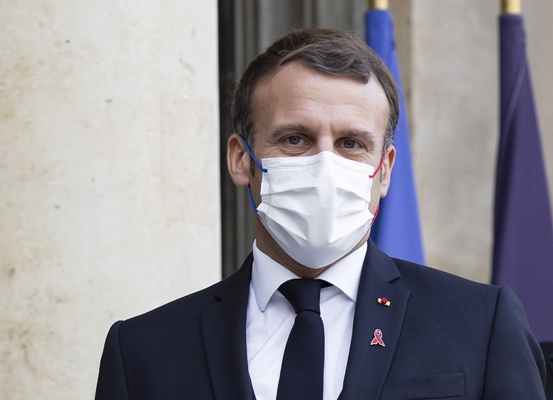 El mandatario francés Emmanuel Macron ha sido diagnosticado positivo por coronavirus. FOTO AFP