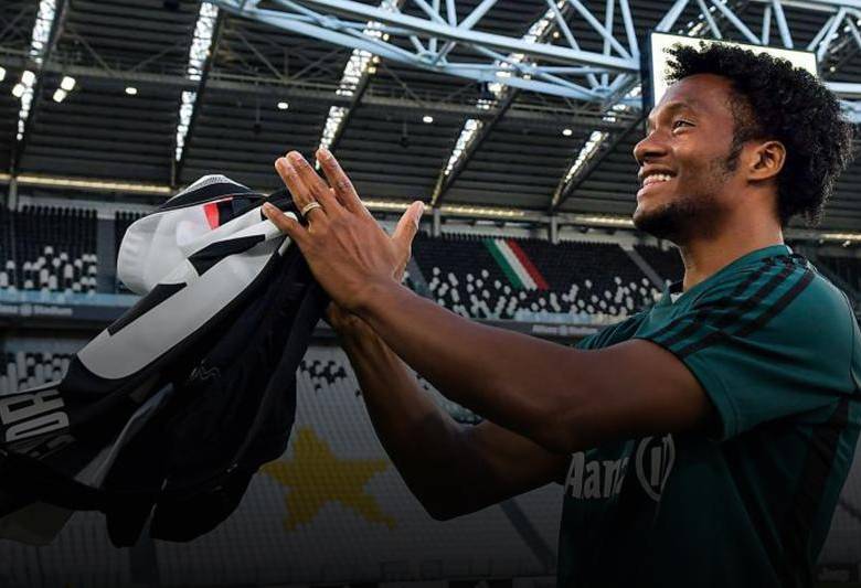 Cuadrado y su alegría por regresar al estadio de la Juventus. FOTO @juventusfc