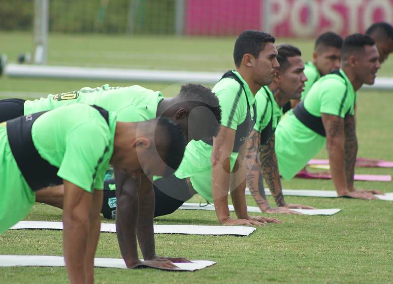 El equipo verde solo tiene pendiente un entrenamiento en suelo argentino para despejar dudas en torno a la formación titular que presentará este jueves (7:45 p.m.) ante Tucumán. FOTO A. Nacional 