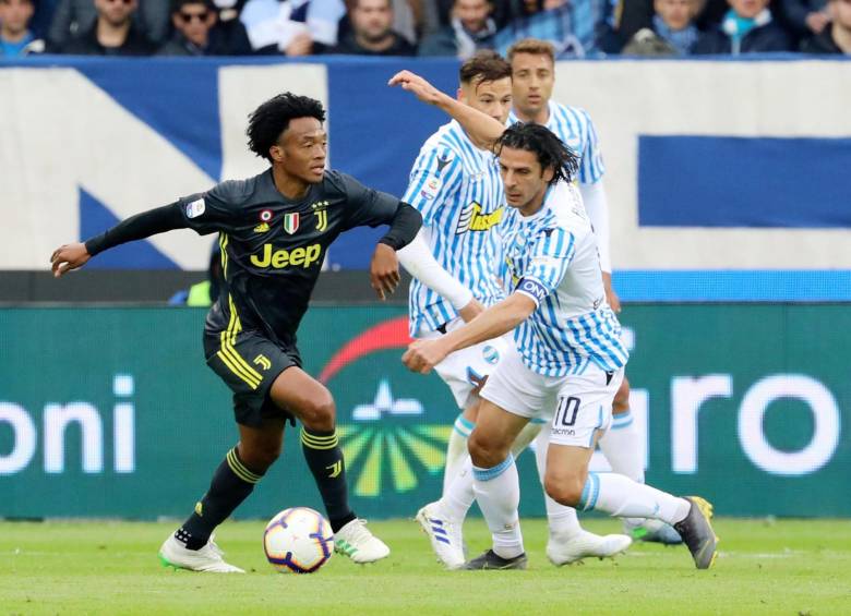 Cuadrado durante el partido de este sábado. FOTO EFE