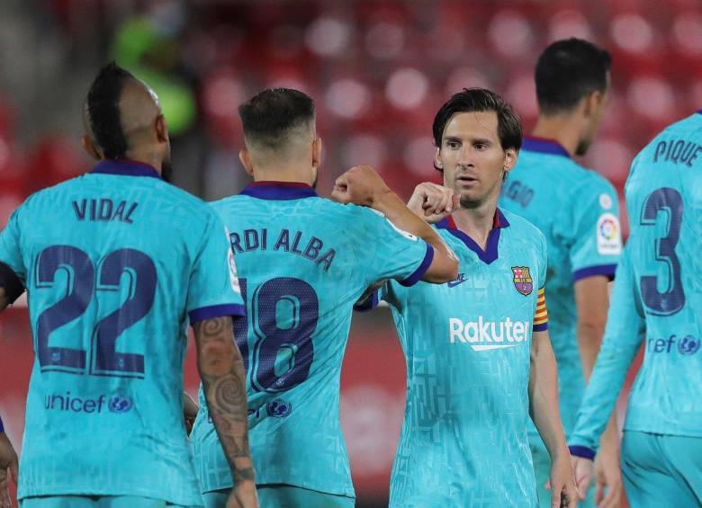 Barcelona se mantiene en el liderato de la Liga de España con 61 puntos. FOTO EFE