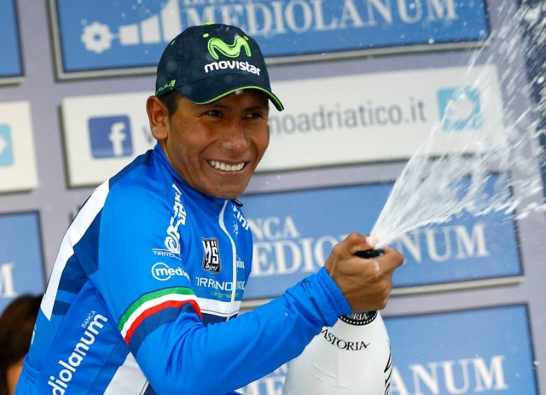 Nairo es el primer colombiano en conquistar la carrera de los Dos Mares. FOTO CORTESÍA MOVISTAR TEAM
