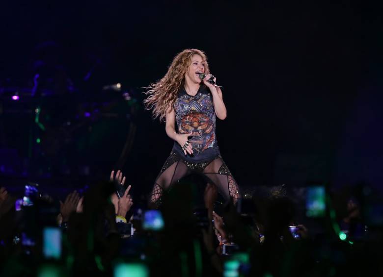 Shakira durante su gira de conciertos “El Dorado Tour”. FOTO COLPRENSA