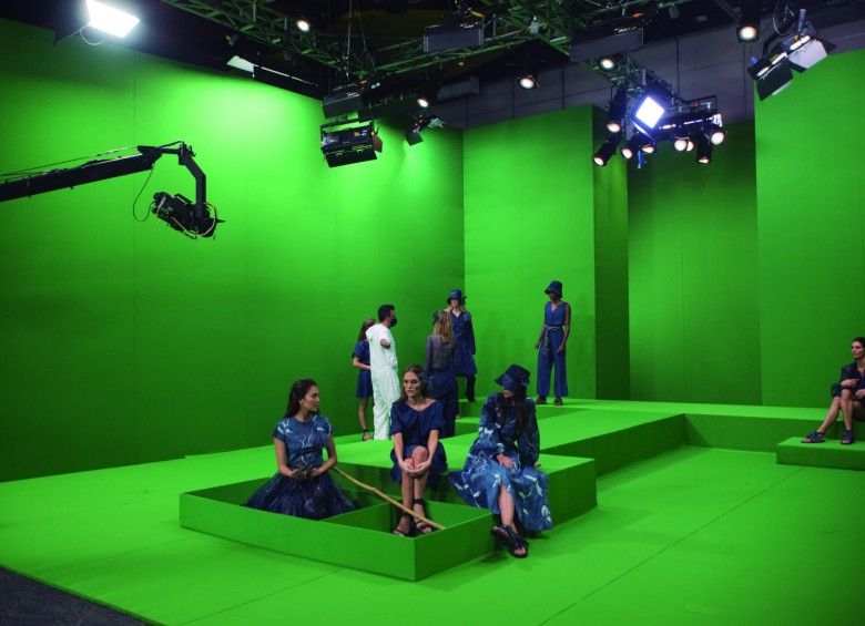 La puesta en escena de Beatriz Camacho fue grabada en Chroma (pantalla verde) para generar los efectos que se verán. FOTO Cortesía
