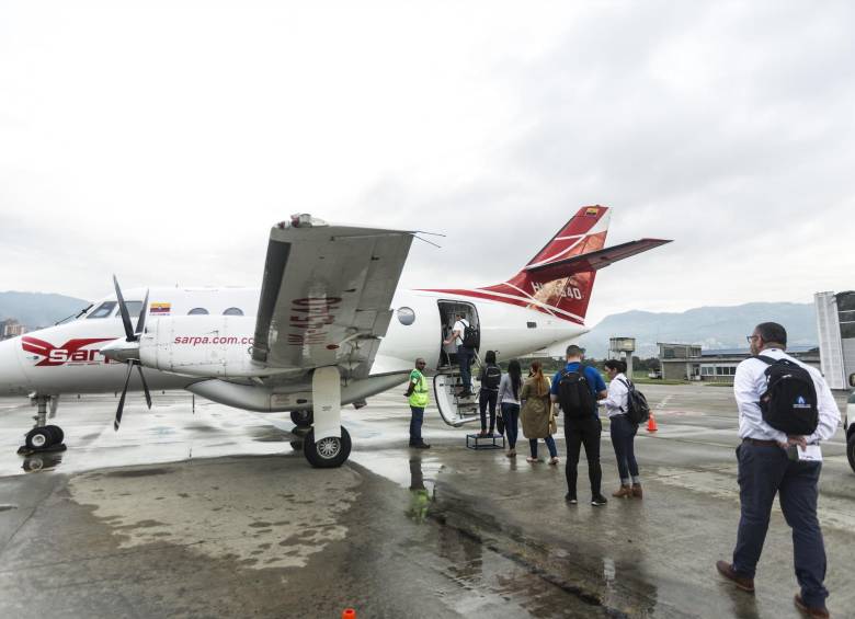 Ayer se activó el itinerario de vuelos diarios Medellín-Puerto Berrío y Puerto Berrío-Medellín, que busca constituirse en una opción clave en el intercambio entre ambas regiones. FOTO Camilo Suárez