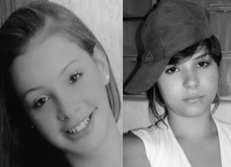 A la izquierda, María Katerine Cano Patiño; a su lado, Cindy Lorena Giraldo Correa. fotos publicadas con autorización de familias