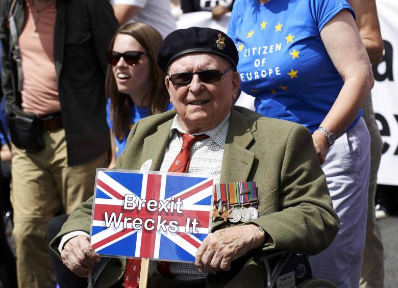 Imagen tomada durante marchas para promover la votación del Brexit el pasado 23 de junio. FOTO: AFP