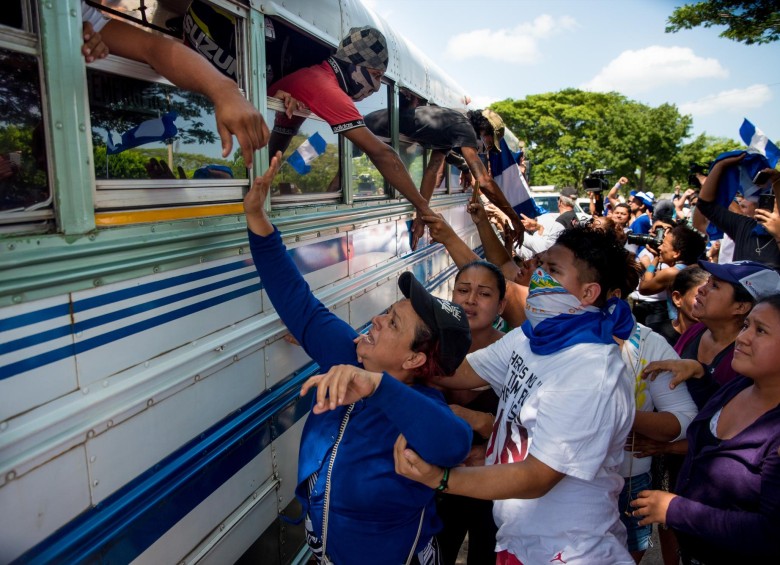 En las manifestaciones contra el gobierno de Daniel Ortega en Nicaragua los estudiantes fueron perseguidos. Algunos de ellos terminaron presos, otros se tuvieron que exiliar. FOTO Getty