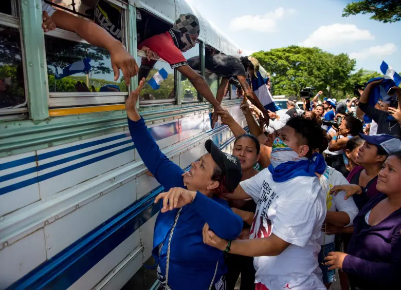 En las manifestaciones contra el gobierno de Daniel Ortega en Nicaragua los estudiantes fueron perseguidos. Algunos de ellos terminaron presos, otros se tuvieron que exiliar. FOTO Getty