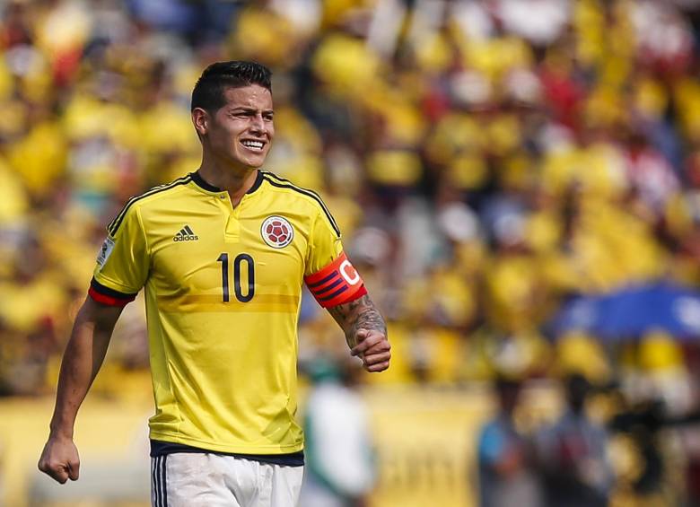 James Rodríguez llegará con un mes de entrenamiento continuo al cotejo con Venezuela. Es el guía del equipo. FOTO colprensa