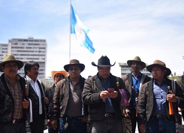 Indígenas acuden al gobierno de Guatemala para pedir la renovación del trabajo de la Comisión Internacional Contra la Impunidad en Guatemala (Cicig). FOTO: AFP