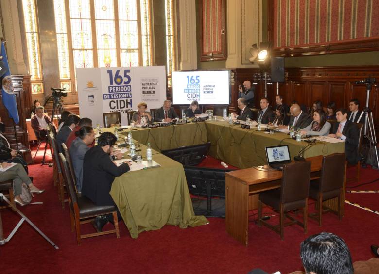 Defensores de derechos humanos colombianos fueron escuchados por la CIDH. FOTO: Cortesía CIDH