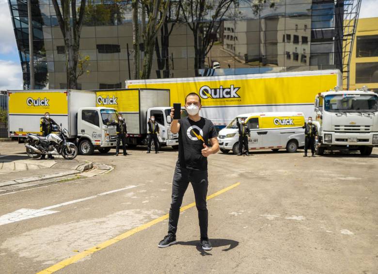 Entre las intenciones que tiene la compañía está la de bancarizar a quienes se encargan de entregar pedidos, según lo explicó Julián Caviedes, CEO y cofundador de Quick. FOTO cortesía