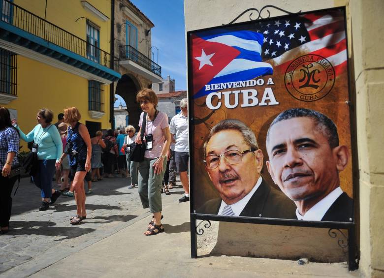 El viaje de Obama a Cuba en marzo de 2016 logró presionar. FOTOS AFP Y EFE