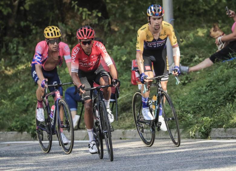Los colombianos Egan, Nairo, Rigo y Supermán López están entre el top-10. FOTO EFE
