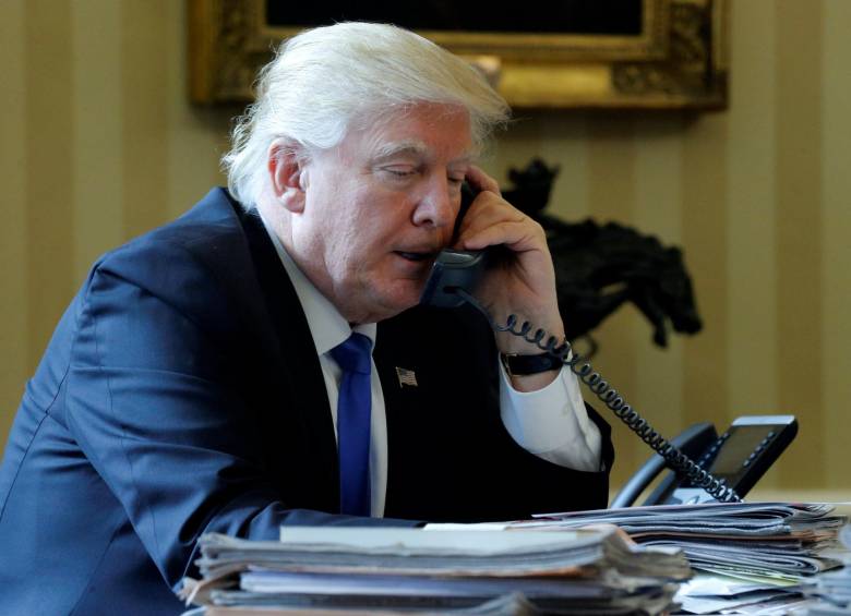 Donald Trump realizó las llamadas desde la Casa Blanca. En febrero recibirá la visita de su homólogo japonés y en julio viajará a Alemania. FOTO: Reuters.