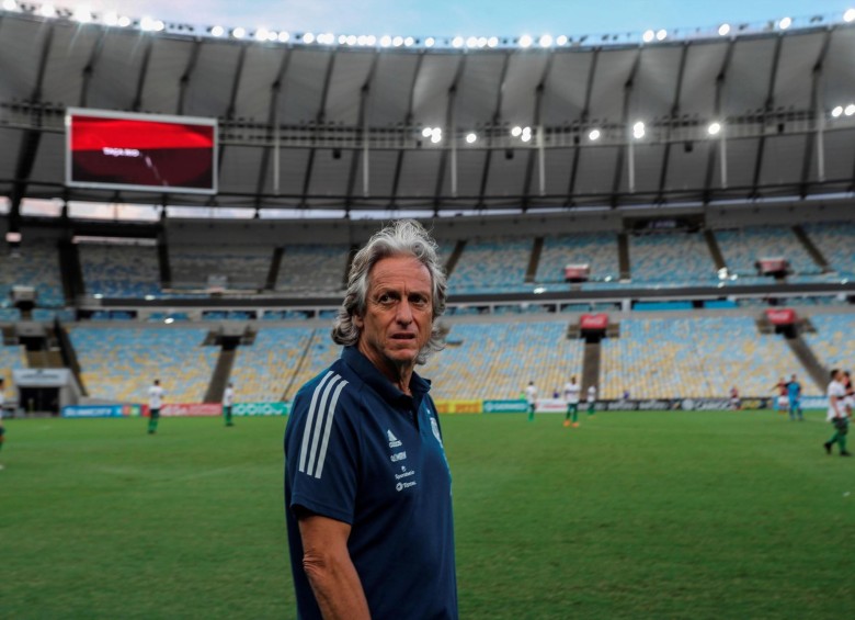 El técnico de Flamengo, Jorge Jesús, quien se sometió a pruebas por posible contagio de coronavirus. FOTO EFE