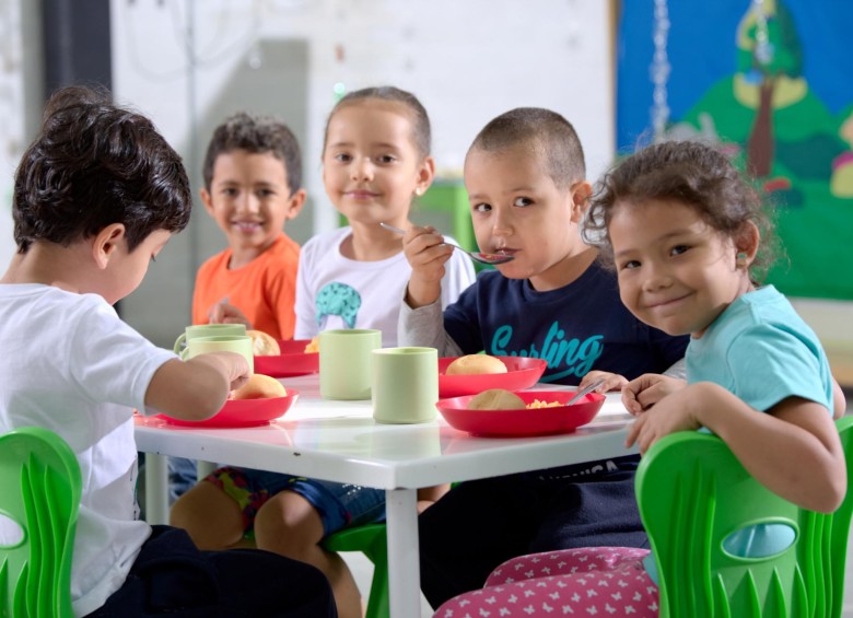 La nutrición infantil es el foco de acción de la F. Éxito. Foto, niños de la fundación Ximena Rico. FOTO cortesía fundación éxito