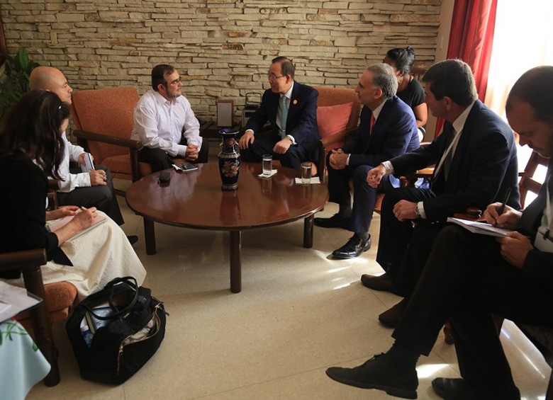 Ban Ki-moon se reúne con Timochenko en La Habana
