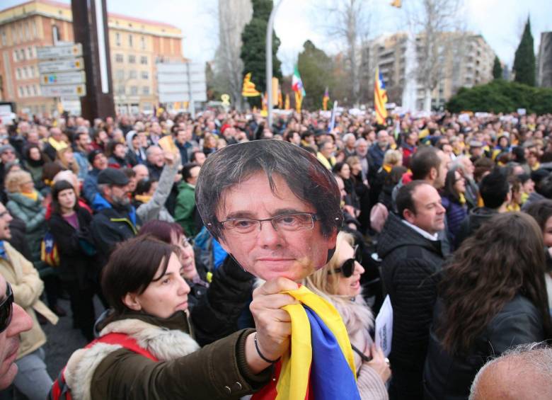 Durante el fin de semana se registraron manifestaciones en Cataluña. FOTO EFE