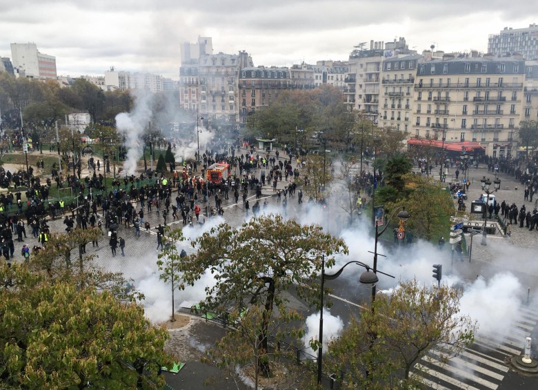Las manifestaciones congregaron a 28.000 personas en toda Francia. FOTO AFP