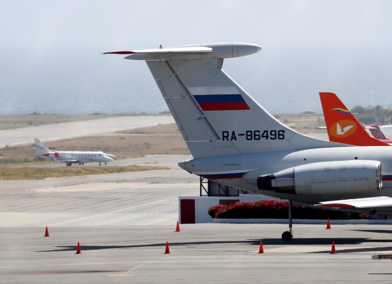 Los dos aviones militares rusos arribaron al Aeropuerto Internacional de Maiquetía Simón Bolívar, durante el fin de semana, con tropas y material bélico para el régimen de Maduro. FOTO Reuters