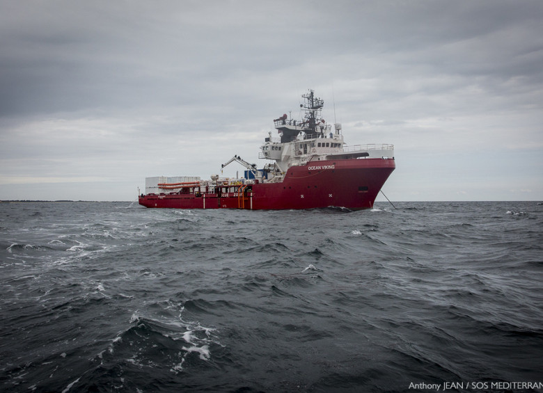 Este es el barco Ocean Viking de las ONG MSF y SOS Mediterranée que rescatará migrantes en el Mediterráneo. FOTO MSF