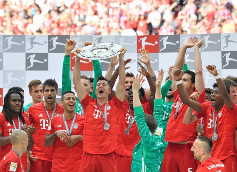 Así celebró el Bayern de Munich. Foto AFP