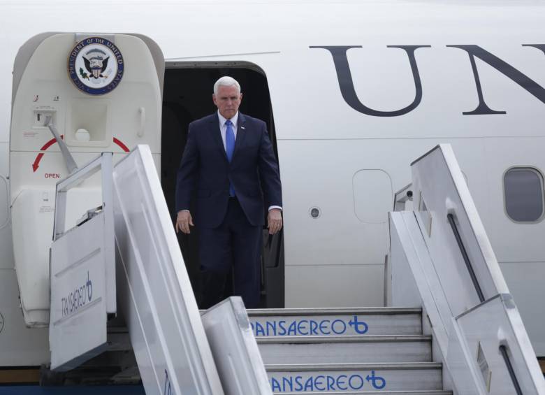 Llegada del Vicepresidente de Estados Unidos, Mike Pence, a Colombia con motivo de la cumbre del Grupo de Lima. Foto: Colprensa 