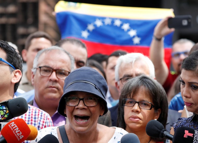 Naky Soto, esposa de Luis Carlos Díaz, lideró la movilización que clamaba por su liberación. FOTO: REUTERS
