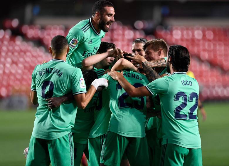 El Real Madrid espera festejar hoy en casa un nuevo título de Liga. FOTO AFP