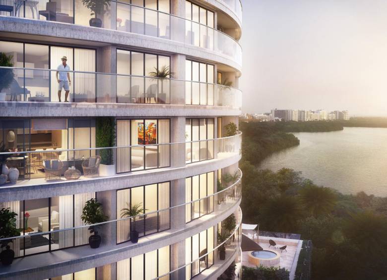 Los apartamentos de Solei cuentan con una hermosa vista hacia la ciénaga y a pocos pasos, el Mar Caribe. FOTO CORTESÍA